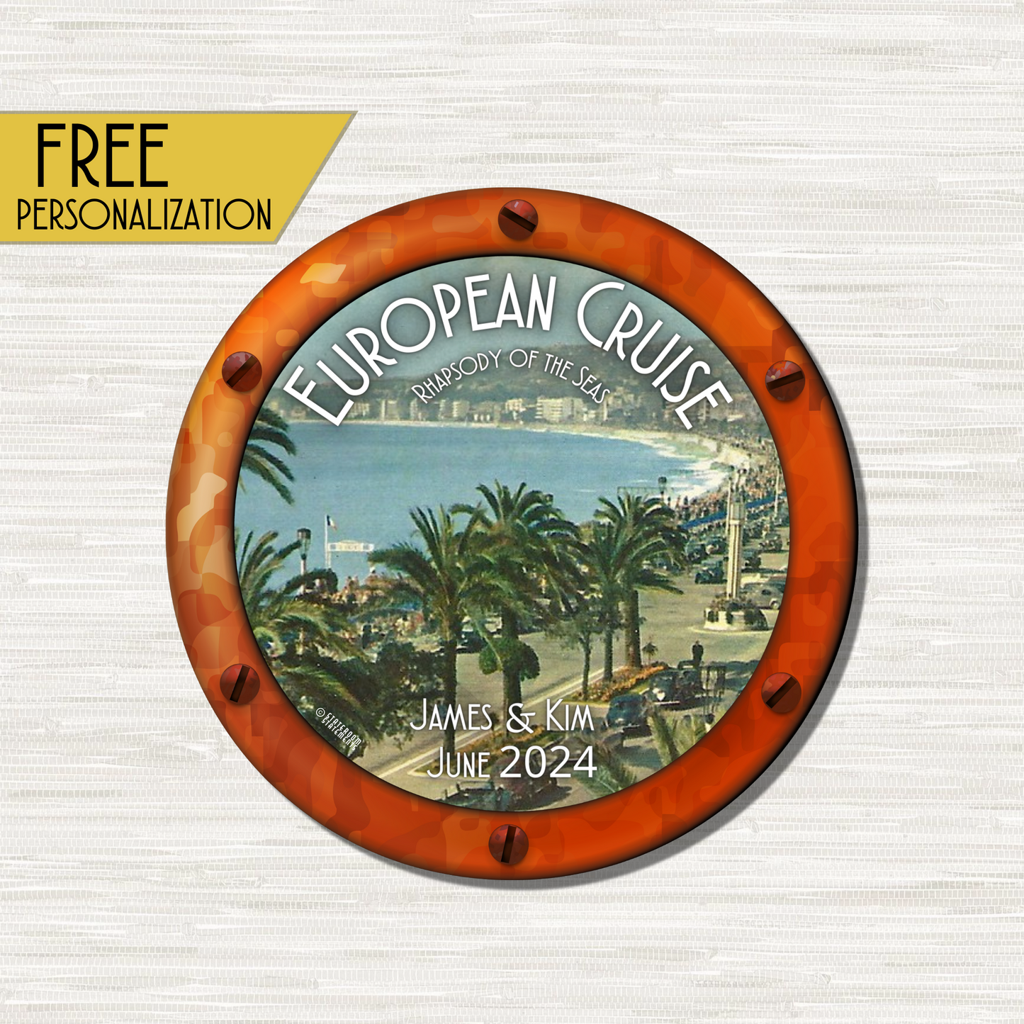 European Cruise - Personalized Cruise Door Magnet