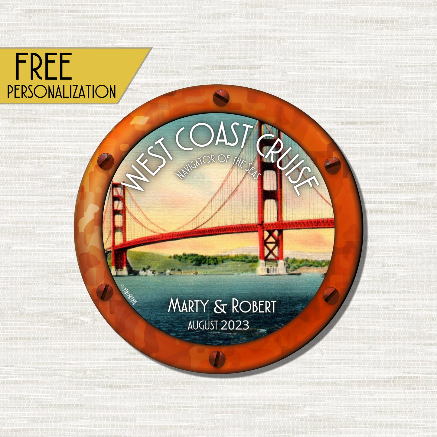 West Coast Cruise - Personalized Cruise Magnet