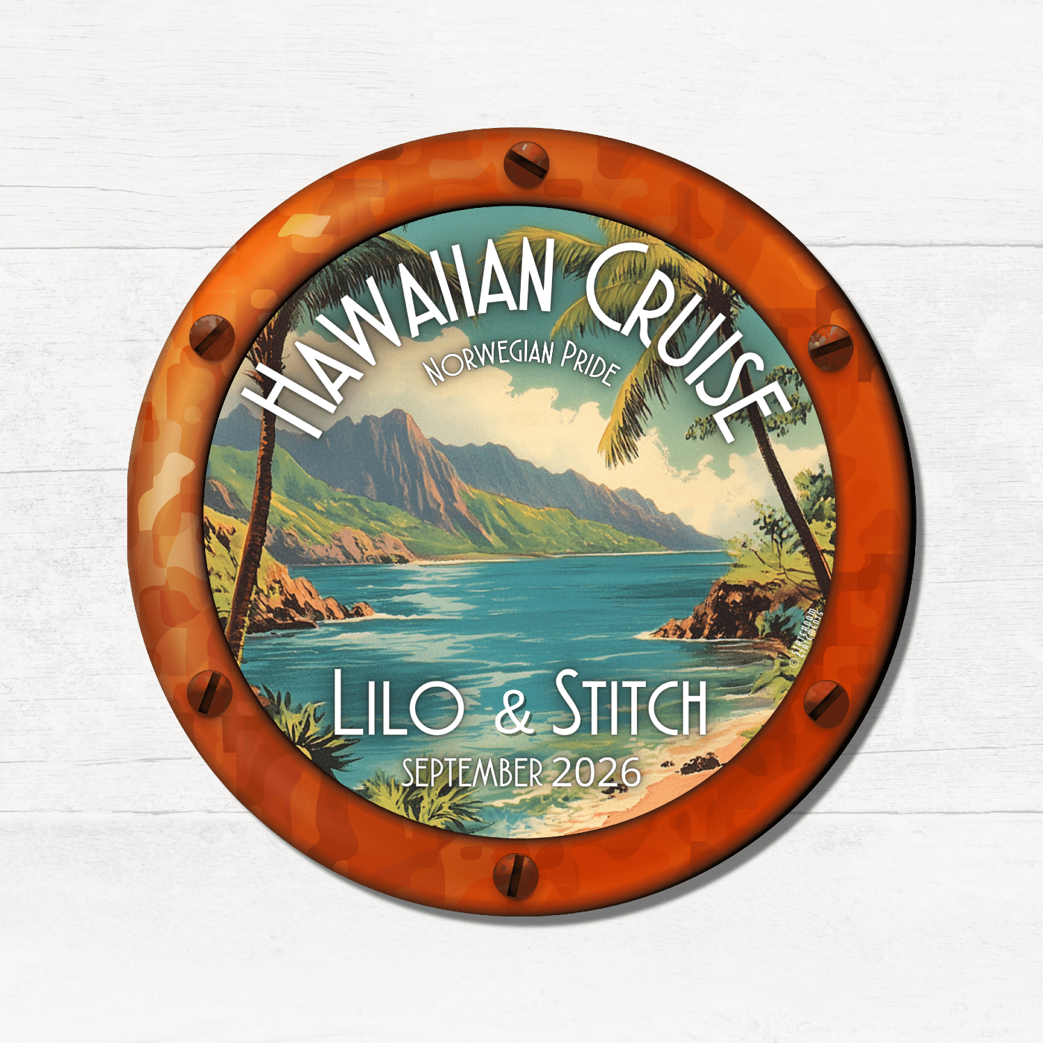 Hawaiian Cruise - Personalized Cruise Door Magnet – Stateroom Statements