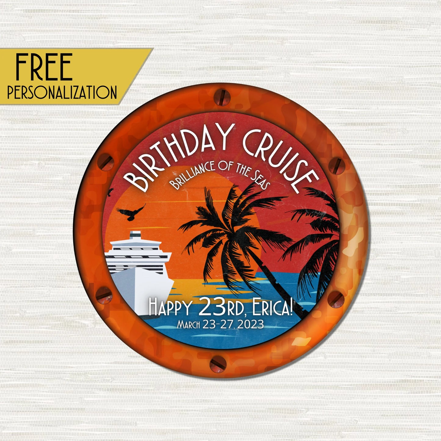 Birthday Cruise - Personalized Cruise Door Magnet