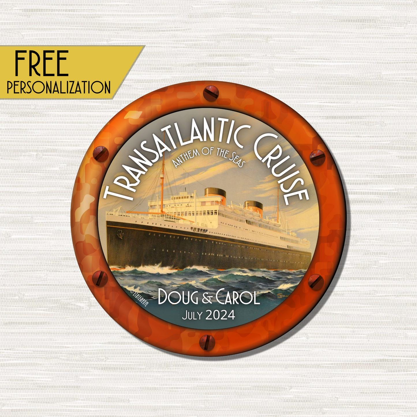 Transatlantic Cruise - Personalized Cruise Door Magnet