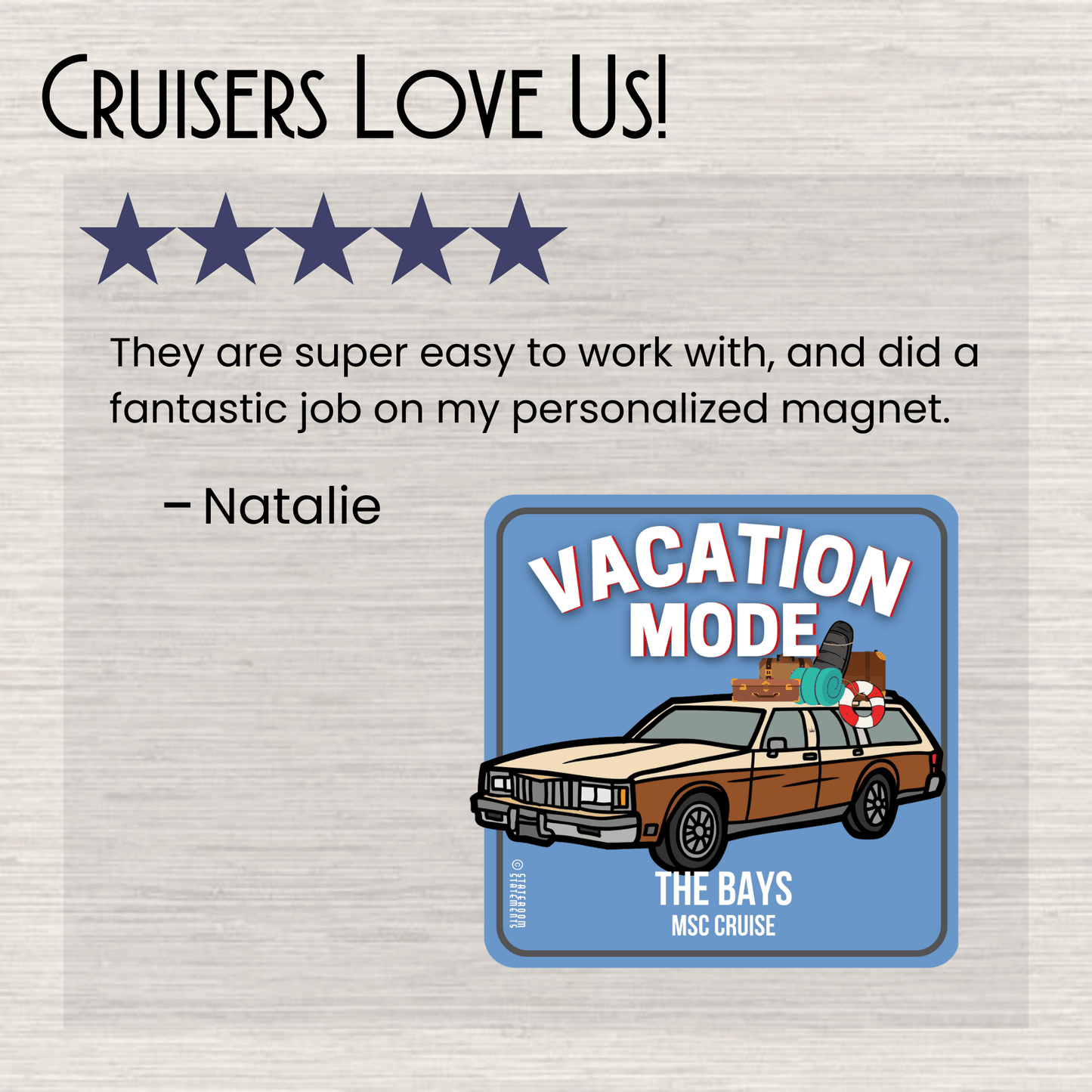We've Got Cabin Fever - Personalized Cruise Door Magnet