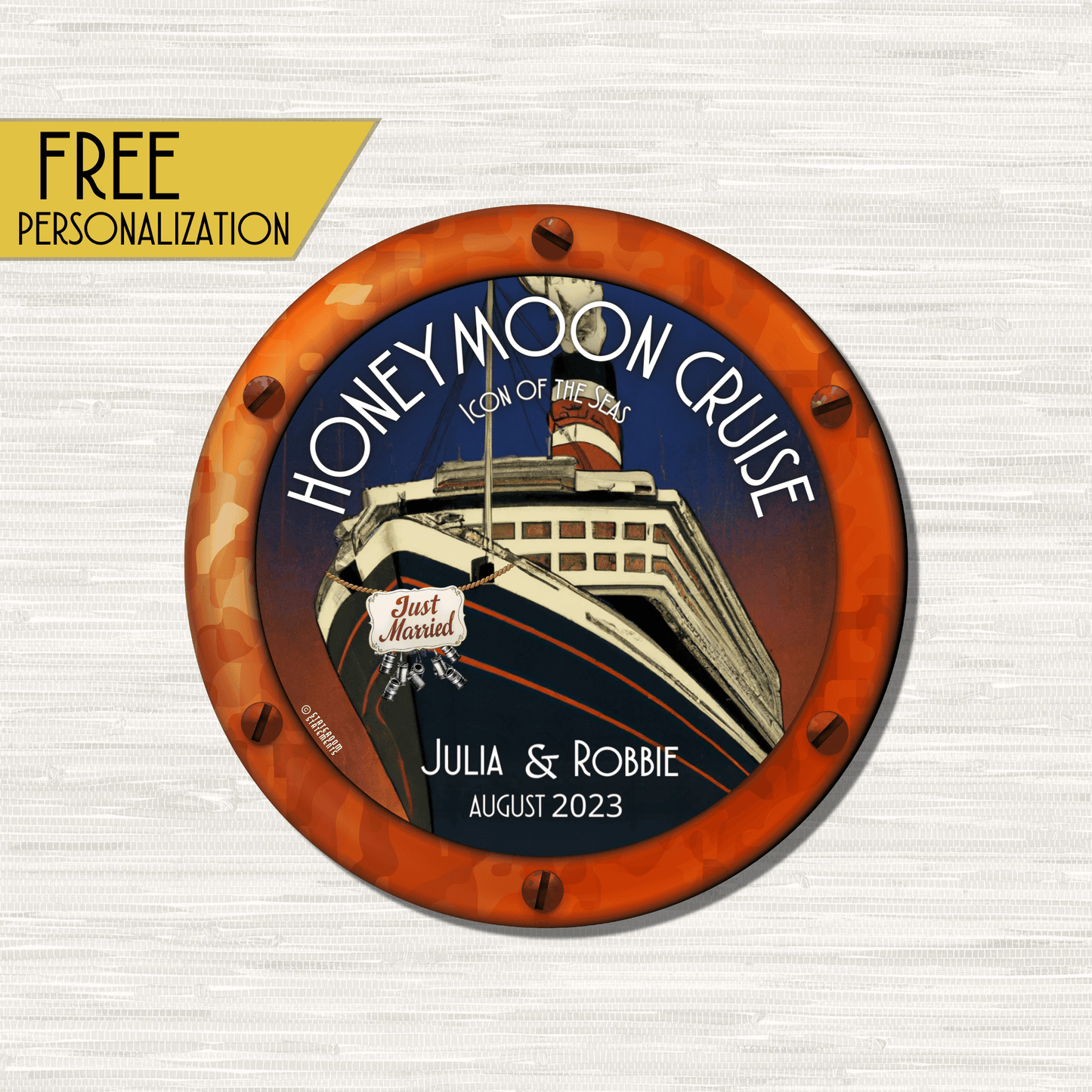 Newlyweds - Personalized Cruise Door Magnet