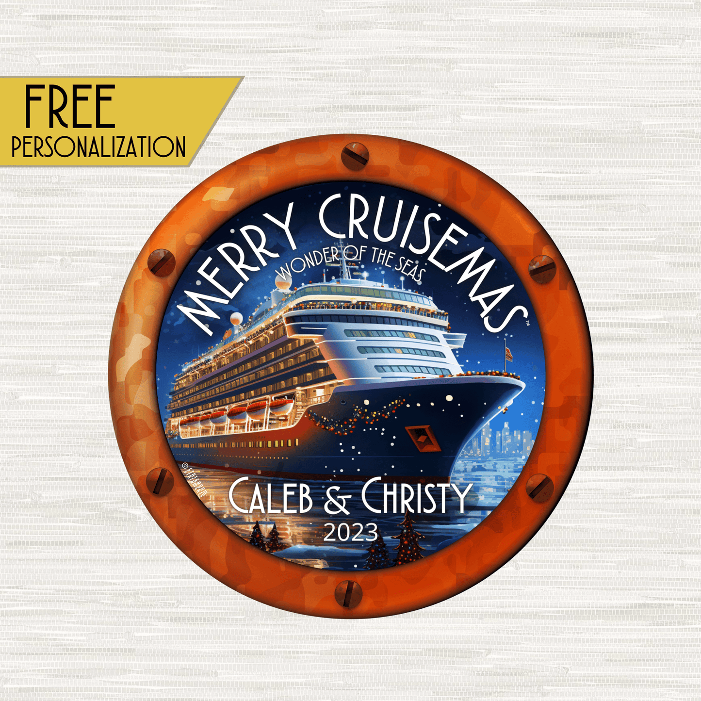 Holidays at Sea - Personalized Cruise Door Magnet