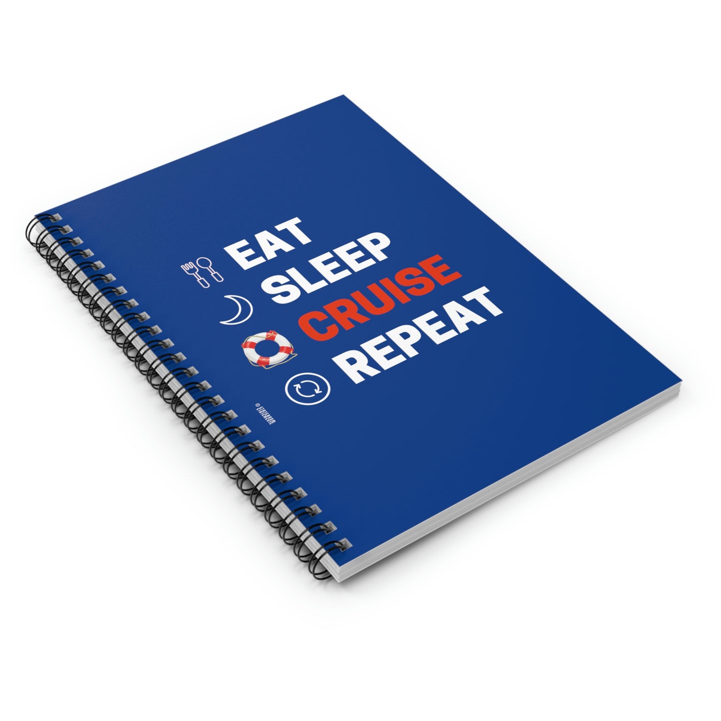 Eat. Sleep. Cruise. - Spiral Notebook