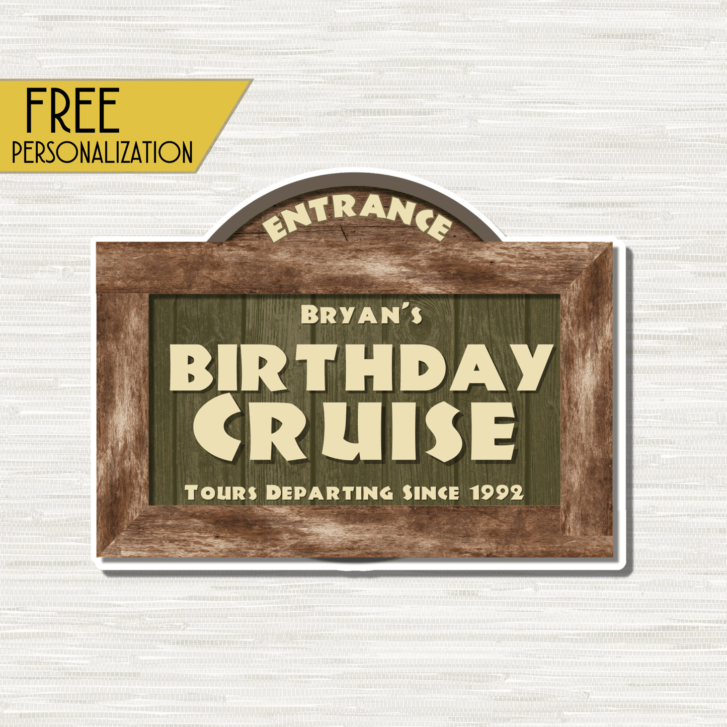 Tours Departing Daily - Personalized Cruise Door Magnet