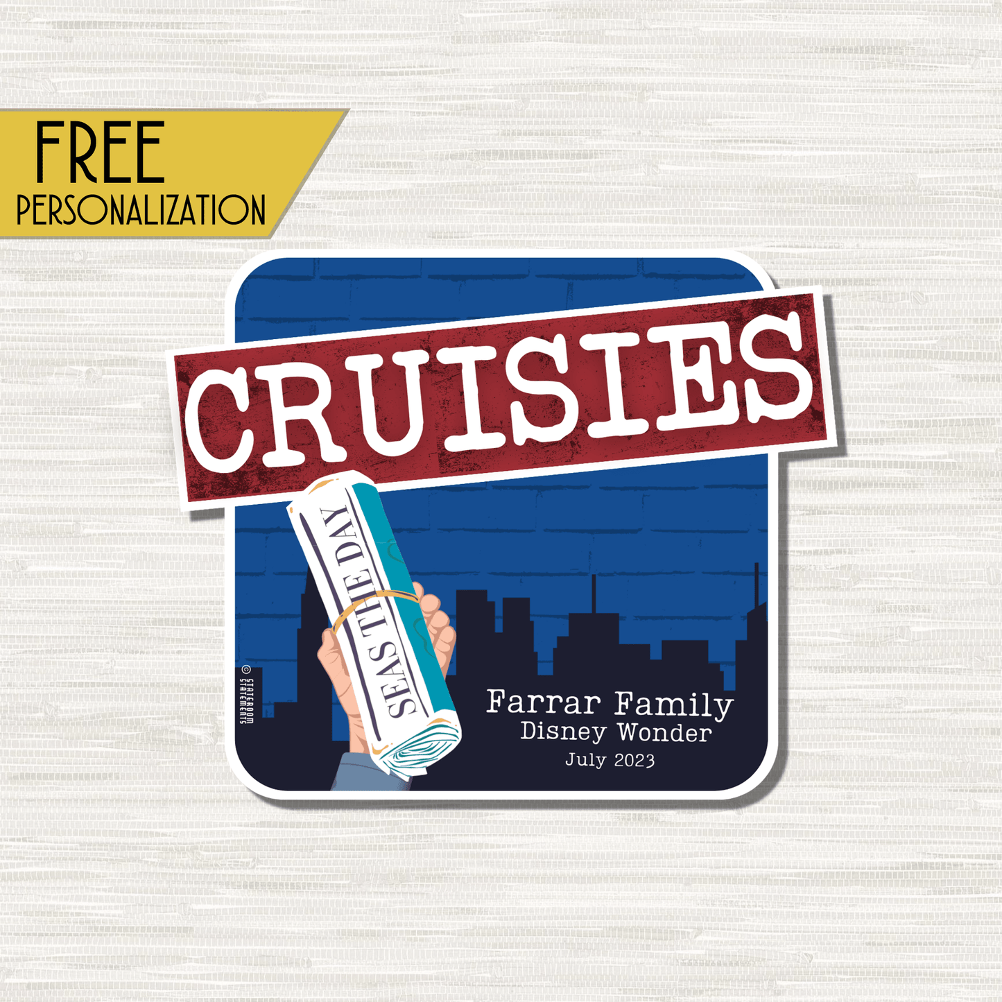 Seas the Day - Personalized Disney Cruise Door Magnet