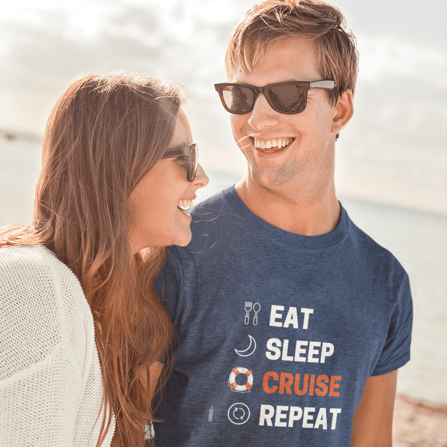 man wearing cruise shirt