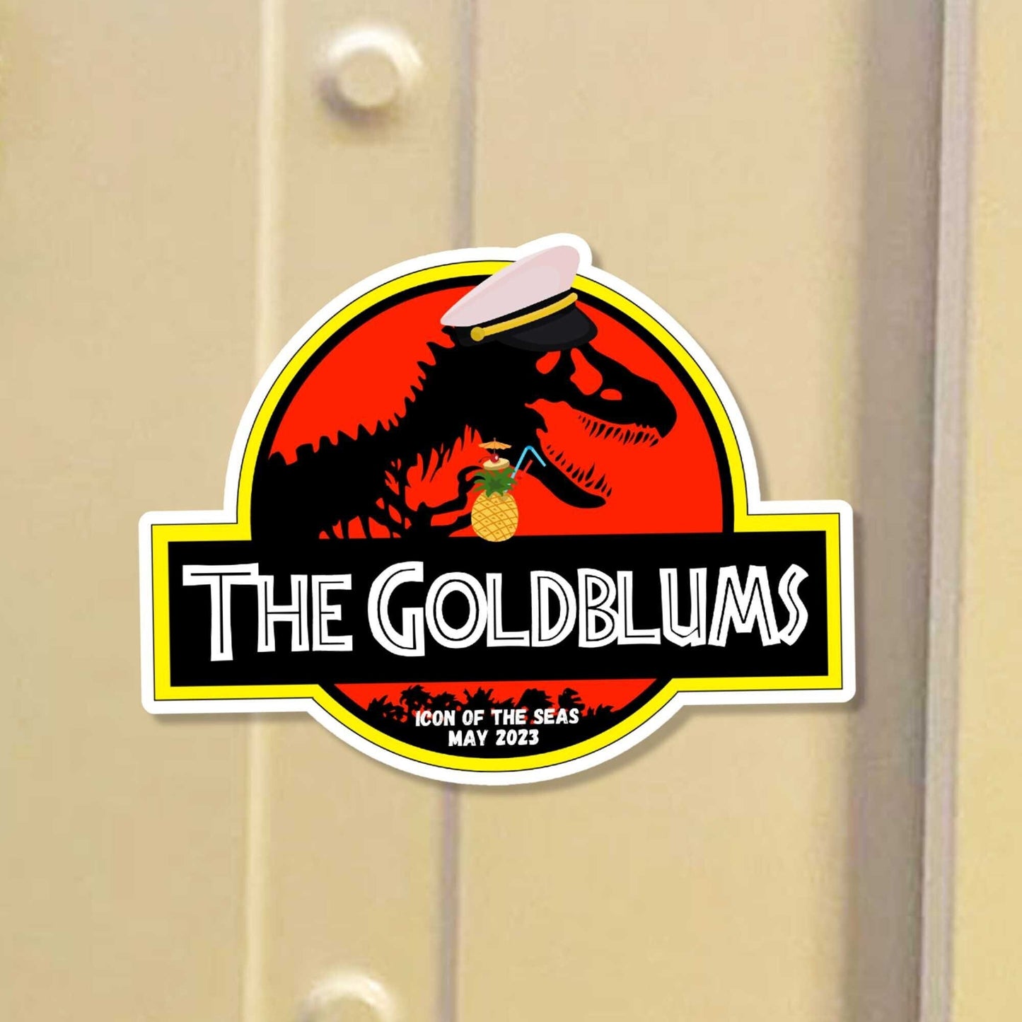 Jurassic Embark - Personalized Cruise Door Magnet