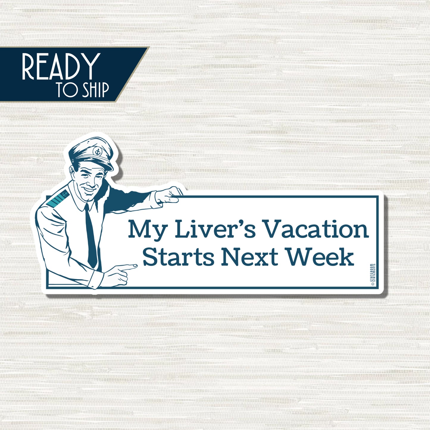 My Liver's Vacation - Cruise Door Magnet