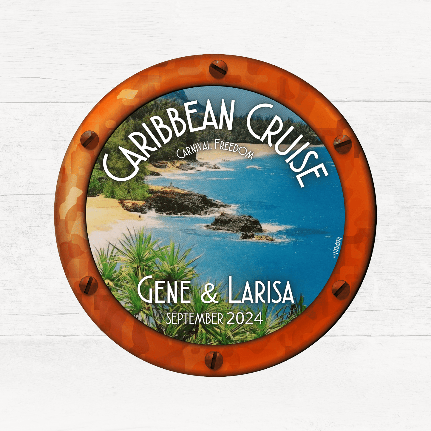 Caribbean Cruise - Personalized Cruise Door Magnet