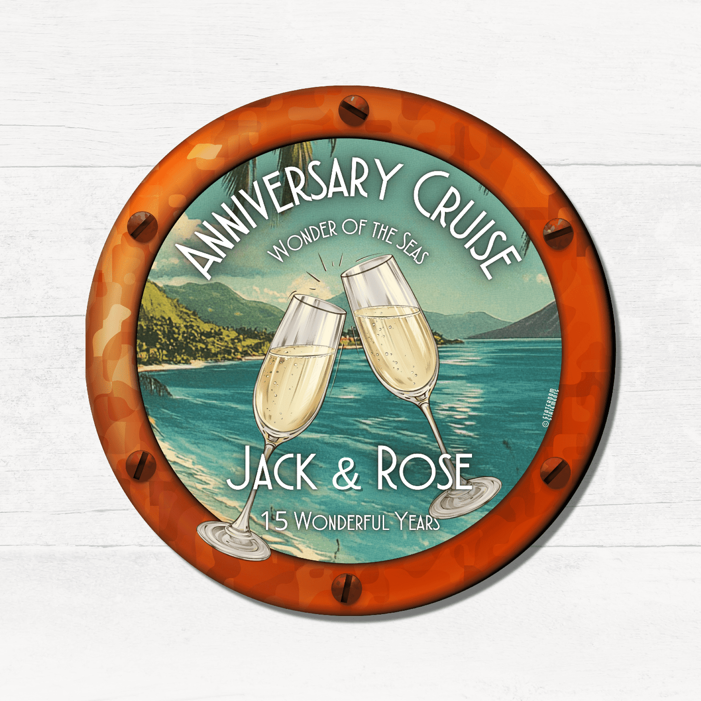 Anniversary Cruise - Personalized Cruise Door Magnet