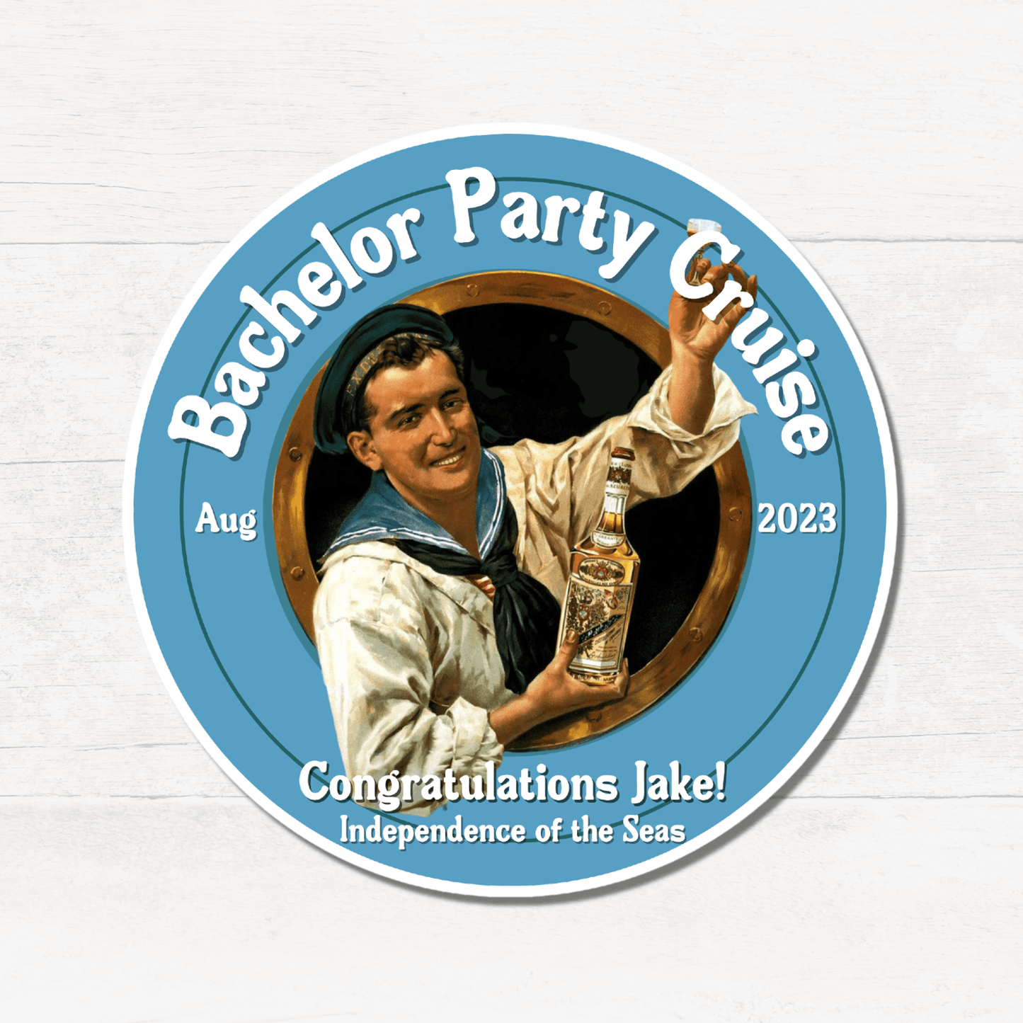 Bachelor Party Cruise - Personalized Cruise Door Magnet