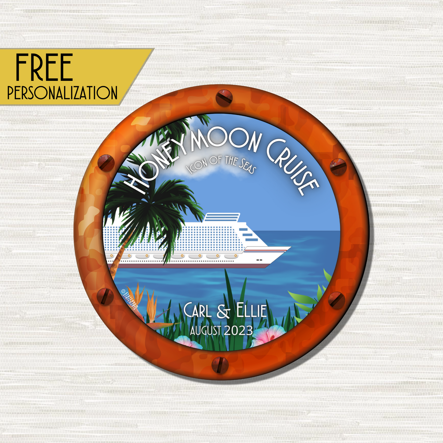 Honeymoon Cruise - Personalized Cruise Door Magnet