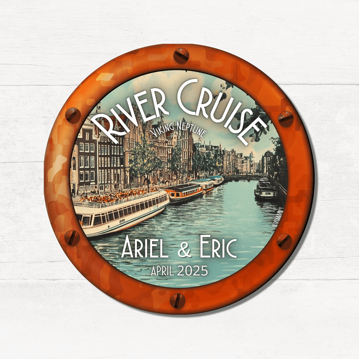 River Cruise - Personalized Cruise Door Magnet | Custom Cruise Magnet | European Cruise Magnet