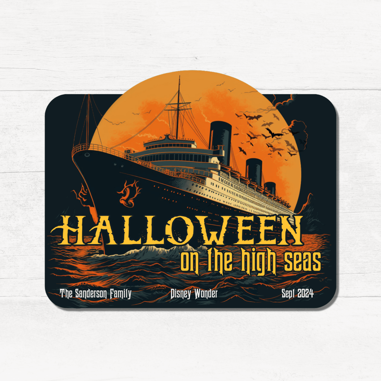 Halloween on the High Seas - Personalized Cruise Door Magnet