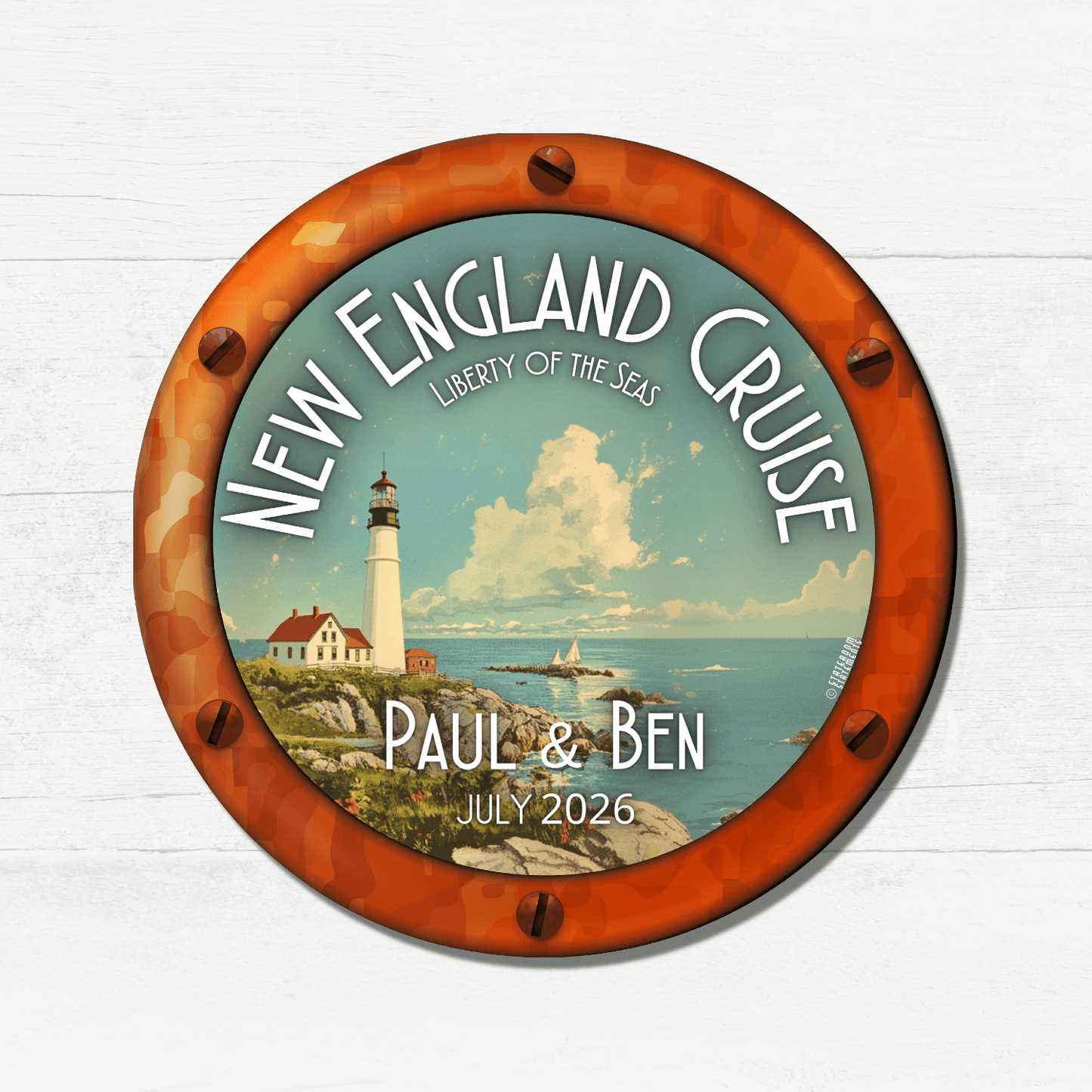 New England Cruise - Personalized Cruise Door Magnet