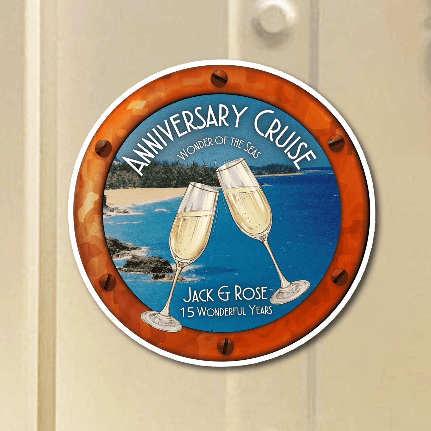Anniversary Cruise - Personalized Cruise Door Magnet