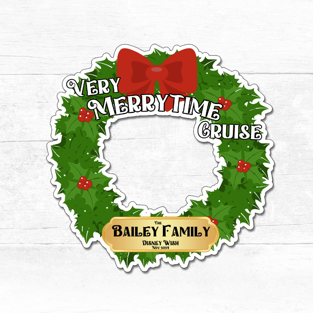 Cruisemas Wreath Personalized Cruise Door Christmas Cruise