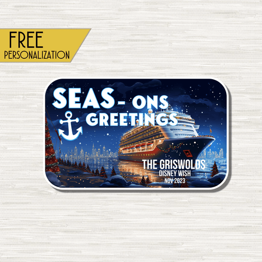 Seas Ons Greetings - Personalized Cruise Magnet