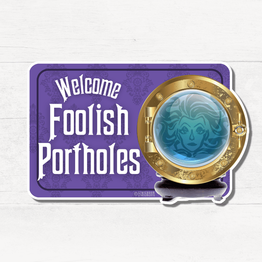 Welcome Foolish Portholes - Cruise Door Magnet